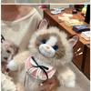 1PC Muppet cat backpack cute doll bag double shoulder plush toy for girlfriend's birthday gift