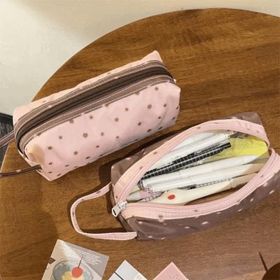 Druck Flügel Stern Punkte Federmäppchen Y2k Federtasche Mode Stoff Schreibwaren Tasche Büro