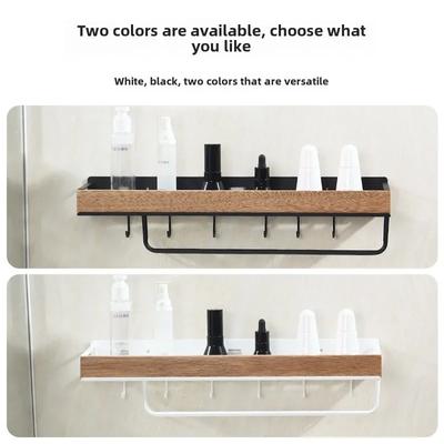 Black Bathroom Corner Shelves Kitchen Wall Shelf Shower Bath Shampoo Storage Rack Bathroom Accessories 40-60cm