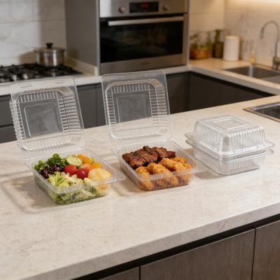 100 Pezzi Scatole per Confezionamento Torte da 5,3 Pollici Contenitore Trasparente per Alimenti con Coperchi Usa e Getta Spesso Scatole a Conchiglia per Sandwich Dessert Hamburger Insalata