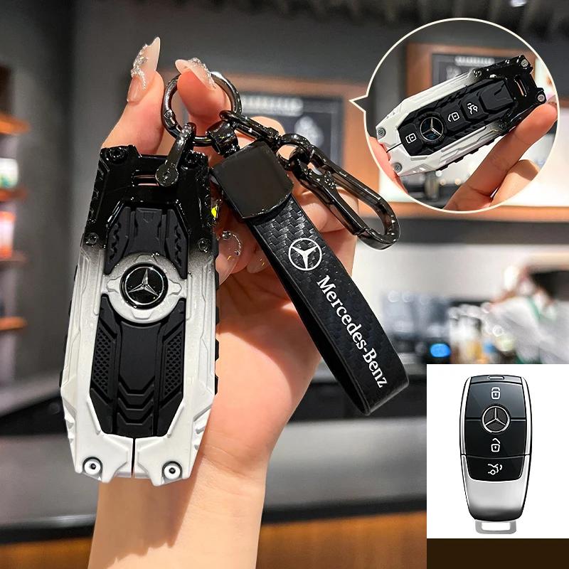 XUY2   Car Key Case Cover Protector Shell Holder Accessories For Mercedes Benz A C E S G Class GLC CLE CLA W177 W205 W213 W222 X167 AMG