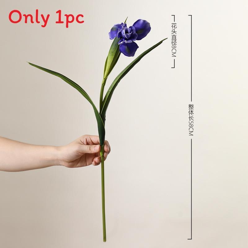 Realistic Pu Irish Iris Flower For Outdoor Events Home Office Decoration Gift