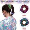 Rainbow Hair Scrunchies, Elastic Fabric Hair Bands, Colorful Ponytail Holders for Women, Versatile Hair Ropes for Parties