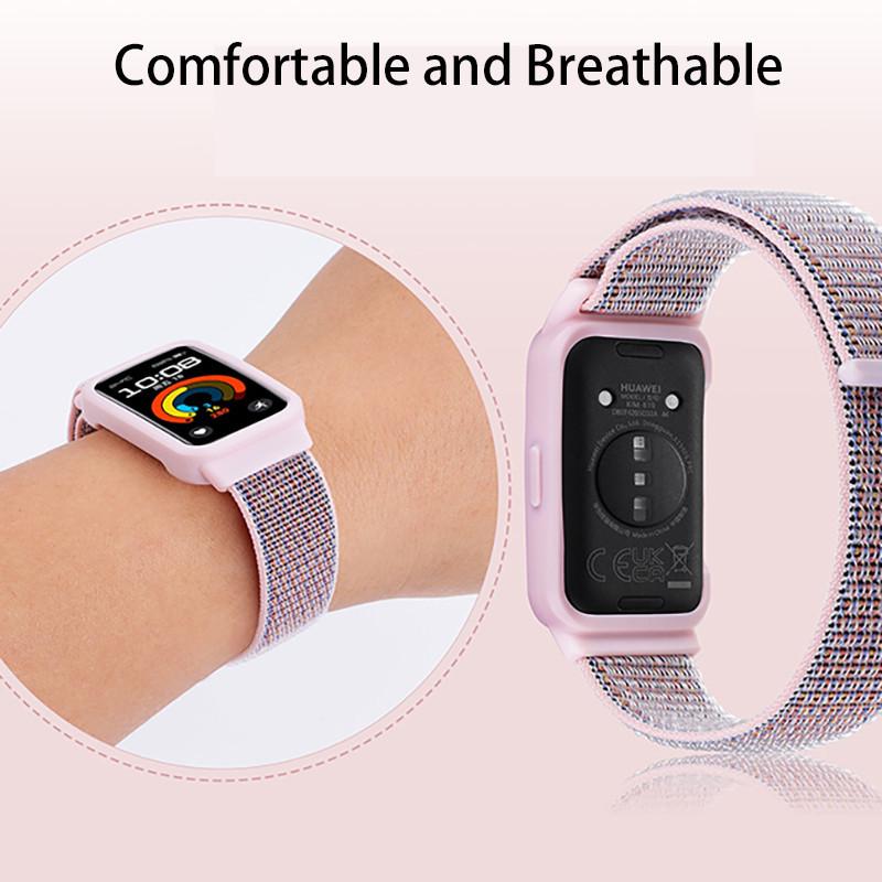 For Huawei Band 9 8 7 Reim Bånd Tilbehør Etui Nylon Løkke Erstatningsbelte Armbånd Sport Armbånd Huawei Band 7 Reim