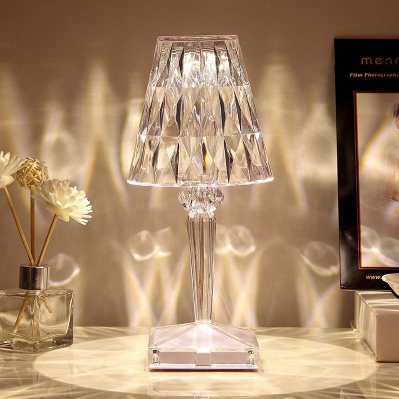 Crystal Dining Table Lighting Led Wireless Charging Restaurant Modern Living Room Luxury Table