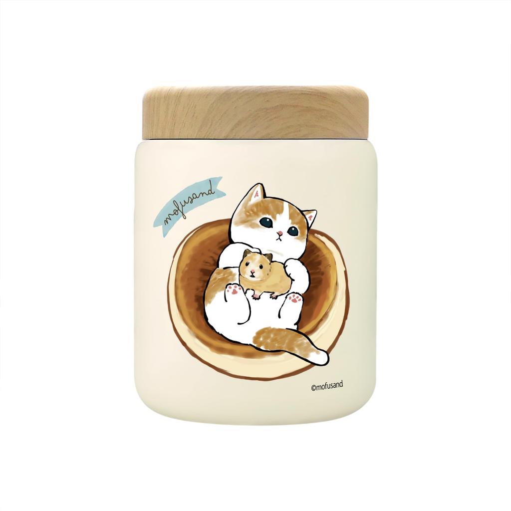 Mofusand Double Vacuum Stainless Steel Soup Pot 400ml [Pancake Nyan] Lunch Jar Thermal Insulation for Commuting To School or Cute Cat 53-2158
