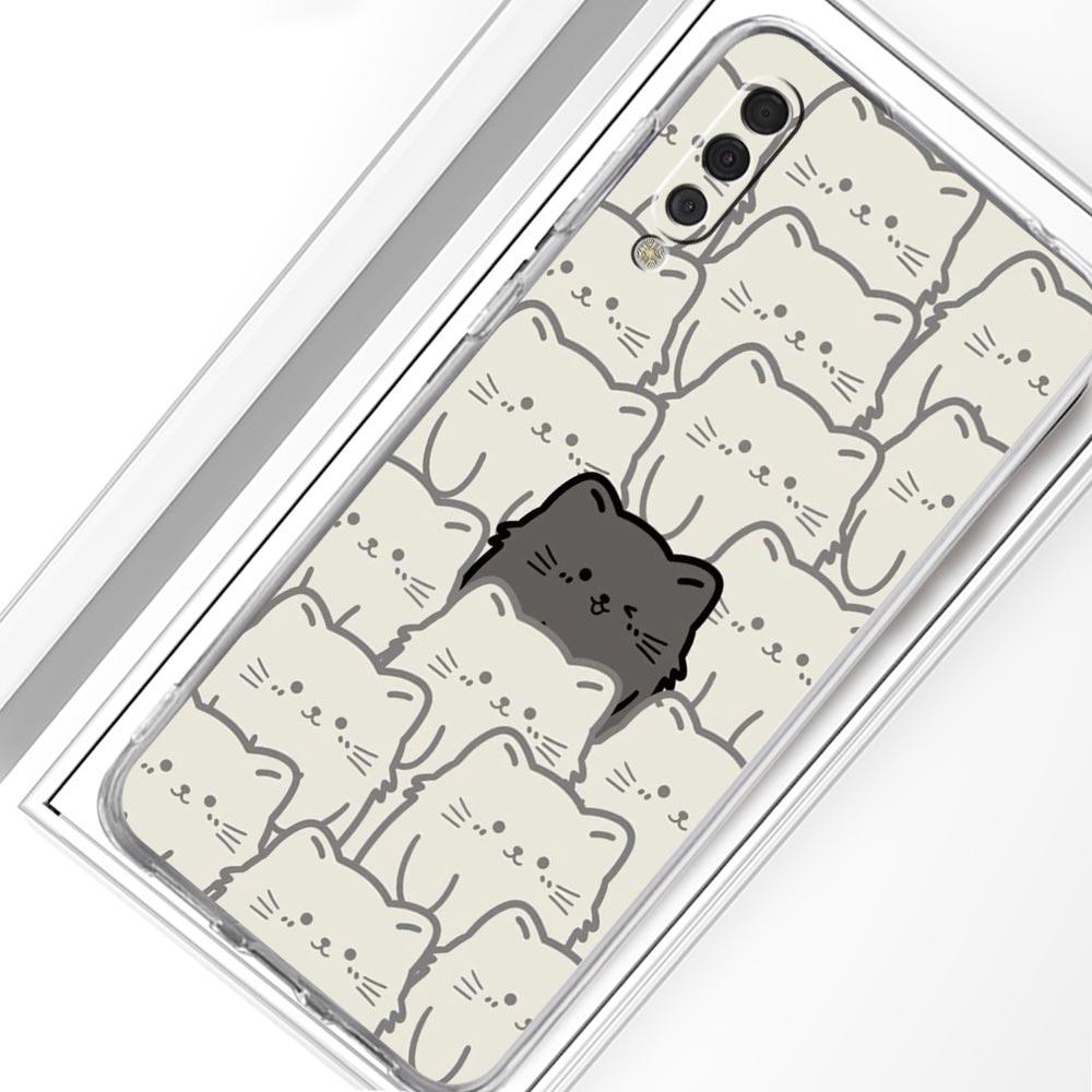 Cat-Printed Phone Case For Samsung A14 5G A12 A22 A32 A34 A42 A52 A54 A50 A70 A30 A40 A20E A10S A20S A02S A04S Silicone Cover