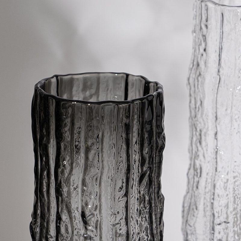D5 Vase Glacier Vase Glass Transparent Flower Arrangement Rose Flower Living Room Dining Table Decoration Bottle