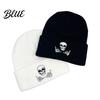 Embroidered Skull Hat Design Thick Knit Warm Men Women Winter Beanie Fun Cap Stretchy Unisex