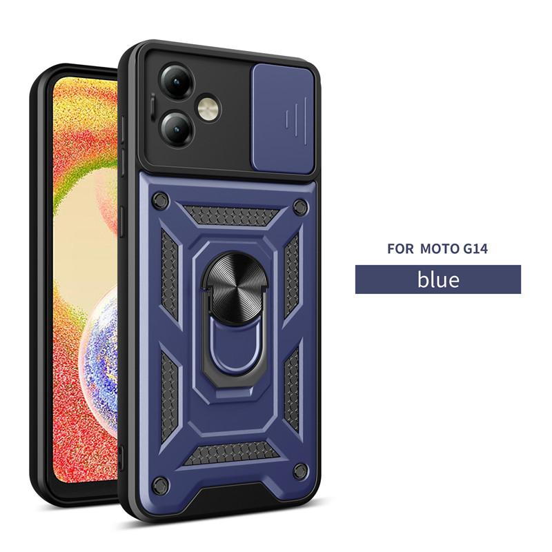 Pro Motorola Moto G14 G54 G84 Pouzdro Armor Shockproof Ochrana fotoaparátu Pouzdra na telefon Pro Moto G14 G54 G84 Držák na prsten Zadní kryt