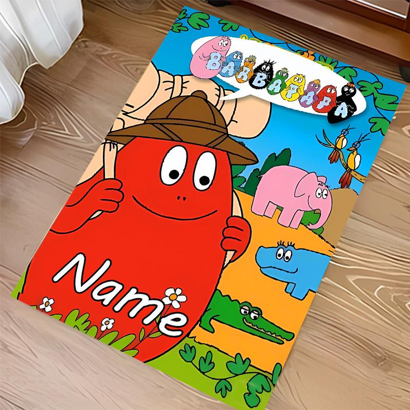 Custom personalization Barbapapa Print Area Rug - Soft, Washable Non-Slip Indoor Mat,Living Room,Home&Office Decorative Rug
