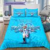 Messi Custom Name Pattern Bedding Quilt Set Quilt Cover Pillowcase Home Birthday Gift(1 * duvet cover + 2 * pillowcase, without core)
