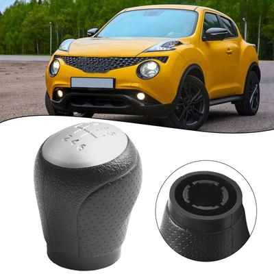Manual 6 Speed Leather Gear Shift Knob For Nissan Juke F15 X-Trail T31 Qashqai J10 2007-2019 Interior Replacement Parts