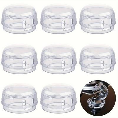 4/8pcs Removable Kitchen Gas Stove Knob Covers Safe Oil & Stain Resistant, Easy To Clean Heat-Resistant Switch Protective Cover