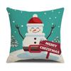 Christmas Pillow Cover Christmas Pillow Linen Cartoon Print Holiday Home Bed Cushion Cover