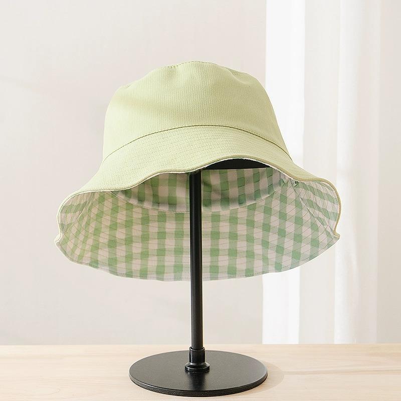 Summer Wide Brim Sun Hat Women's Foldable Travel Packable Bucket Hat Japanese UV Sunscreen Two Side Beach Hat Fisherman