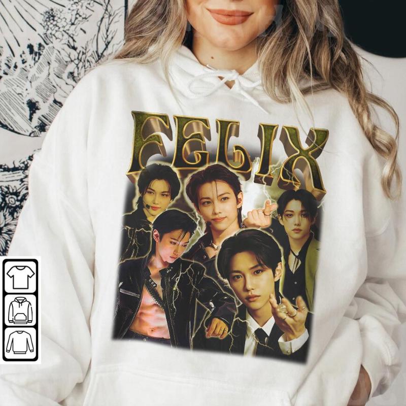 Summer Stray Kids Felix Kpop Shirt, Heavy Metal 5 Star Album Tee Merch Hoodie, Vintage Retro Unisex Inspired Bootleg Sweatshirt