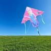 1.2 Meter Children's Curved Edge Kite With High Definition Printing Triangular Kite For Ground Stall And Park