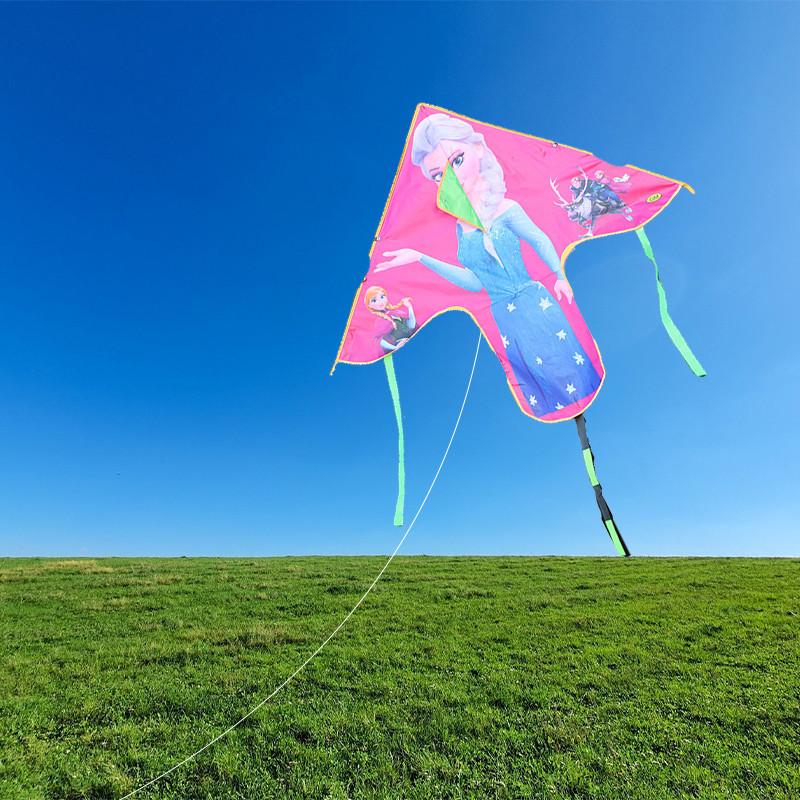 1.2 Meter Children's Curved Edge Kite With High Definition Printing Triangular Kite For Ground Stall And Park