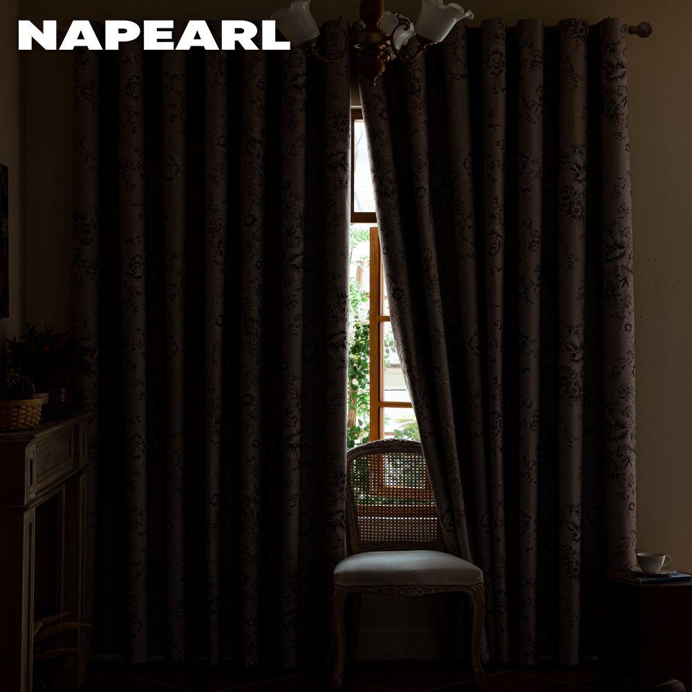 1 ks NAPEARL Módní Retro Tištěné Zatemňovací Závěsy 100% Zatemňovací Silný Závěs pro Ložnici Obývací Pokoj Balkonové Okno pro Domácí Dekoraci