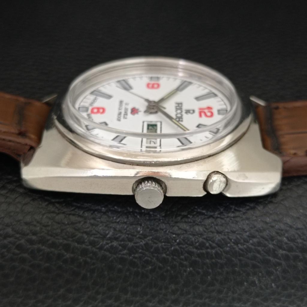VINTAGE RICOH R31 AUTOMATIC JAPAN MENS WHITE COLOR DIAL WATCH A707633-1