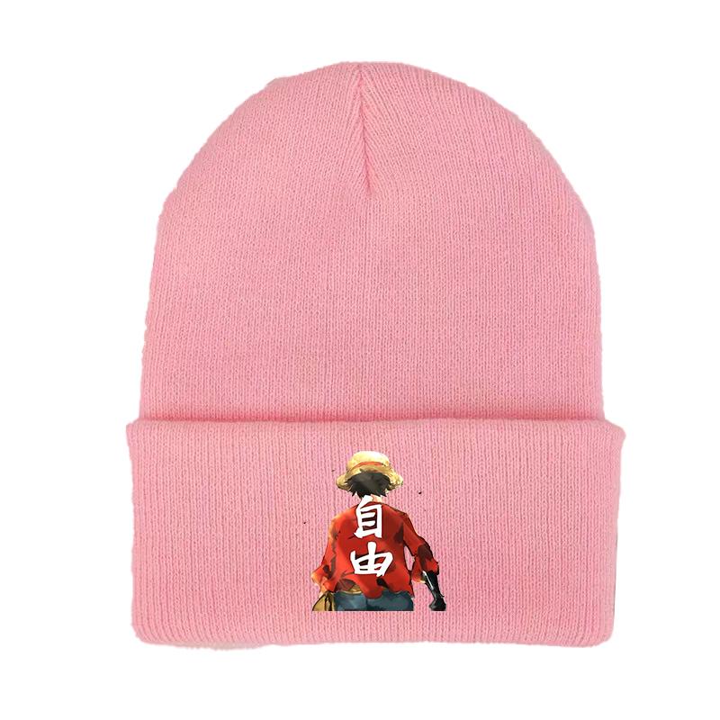Janpanese Anime Winter Hats for Unisex Luffy New Beanies Knitted Hat Autumn Female Beanie Caps Warmer Bonnet Ladies Casual Cap