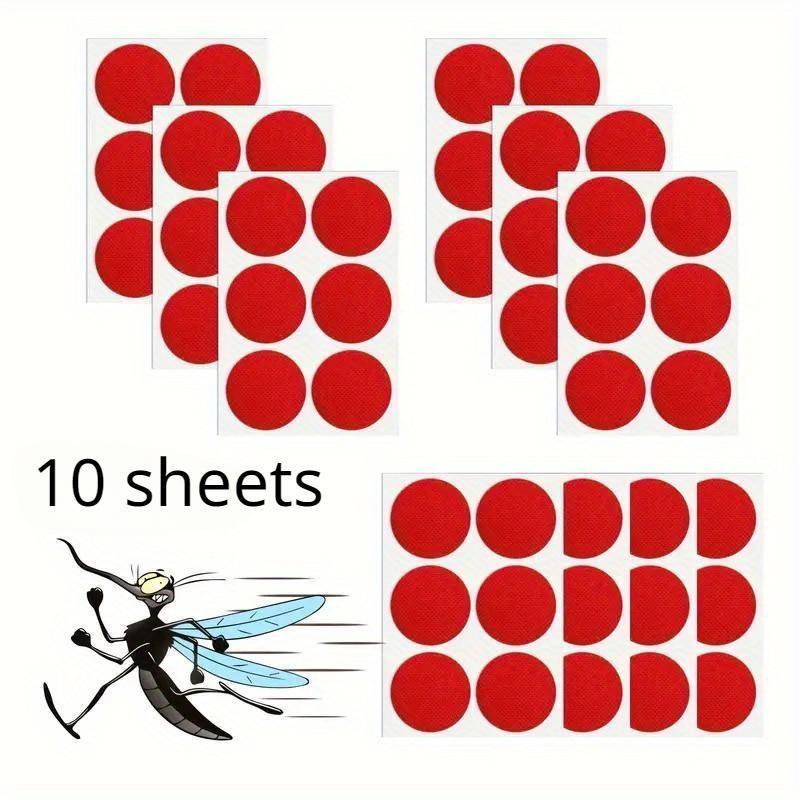 

60 шт. летние наклейки от комаров, уличные нетканые наклейки от комаров, для кемпинга, путешествий, домашнего использования, наклейки против комаров 10 sheets (60PCS) красный
