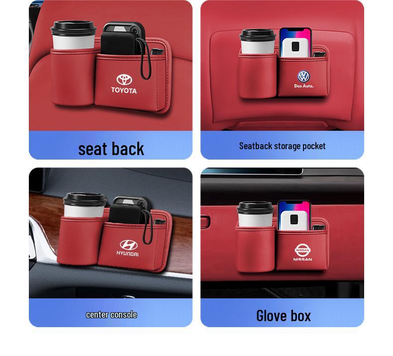 Multi-Function Car Storage Box: Phone, Keys, Cup Holder & Cigarette Case