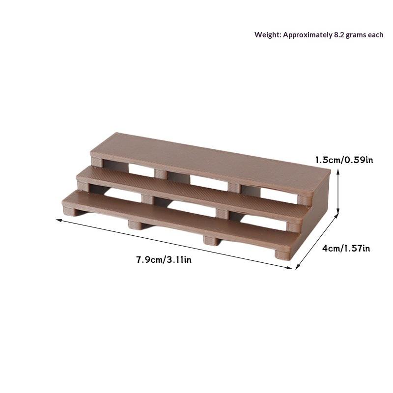 1Pcs Dollhouse Staircase Model Mini Simulation Dolls House Diy Micro Landscape Outdoor Stair Decoration Furniture Accessories