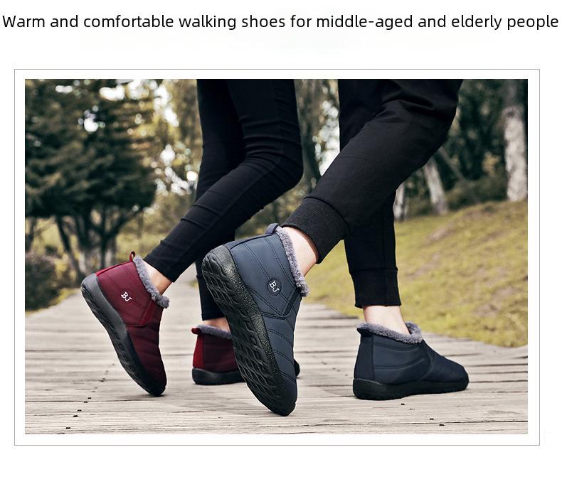 Zimowe bawełniane buty: Pluszowe, Ciepłe, Duży Rozmiar, Casualowe Śniegowce dla Par