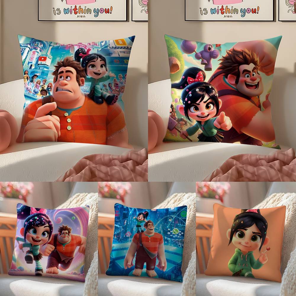 W-wreck-It R-ralph Kissenbezug Milbendicht Verdeckter Reißverschluss Sofa Bett