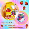 50 Red Heart Strawberry Stickers Girl Heart Cute Strawberry Dessert Personality Cartoon Fruit Stickers