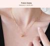 18K Gold Plated Titanium Steel Round Ball Pendant Necklace - Lightweight Luxury Clavicle Chain