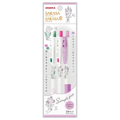 Zebra Sarasa R Gel Ballpoint Pen Sarasa Clip Single Pop Bouquet Set 0.4mm & 0.5mm (P-JJS29-SP-B)