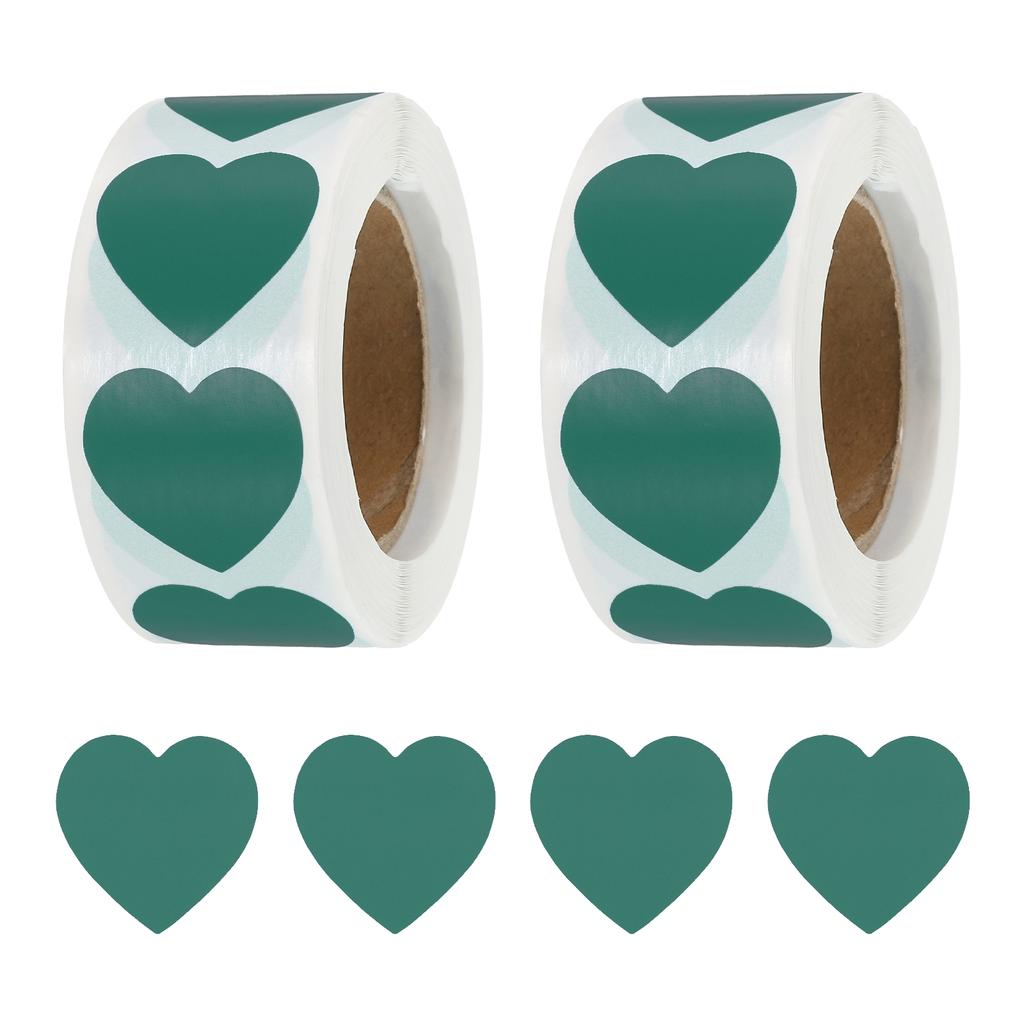 500/1000Pcs Heart Shaped Sticker 1Inch Self-Adhesive Love Label Heart Decorations Stickers for Envelope Valentine Day Wedding