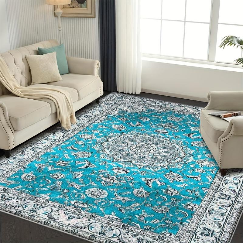 Bohemia Wohnzimmerteppiche, Dekoration, Schlafzimmer, Deluxe, rutschfeste Fußmatten, großer Teppich, Lounge-Teppich, Perserteppich, waschbar