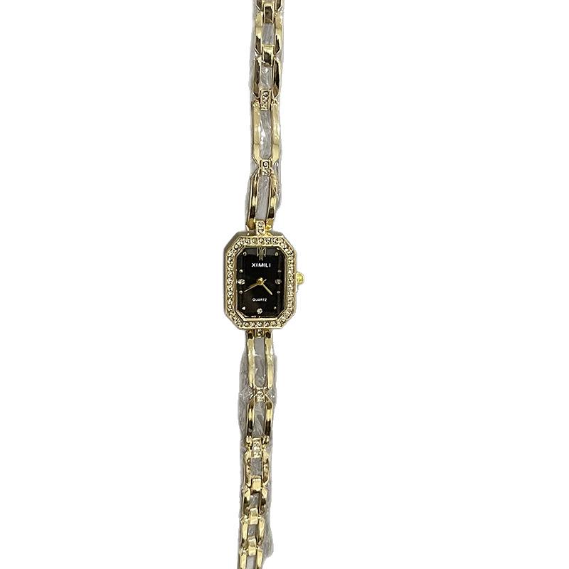 Temperament Haute Women'S Watch Diamond-Encrusted Square Bracelet Watch Fashion Light Luxury Xiaoxiangfeng Watch