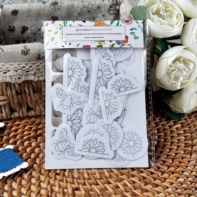 Water-Soluble Transfer Paper for Embroidery DIY Adhesive Sticker Material for T-Shirt Jeans with Design Handmade Craft Supplies