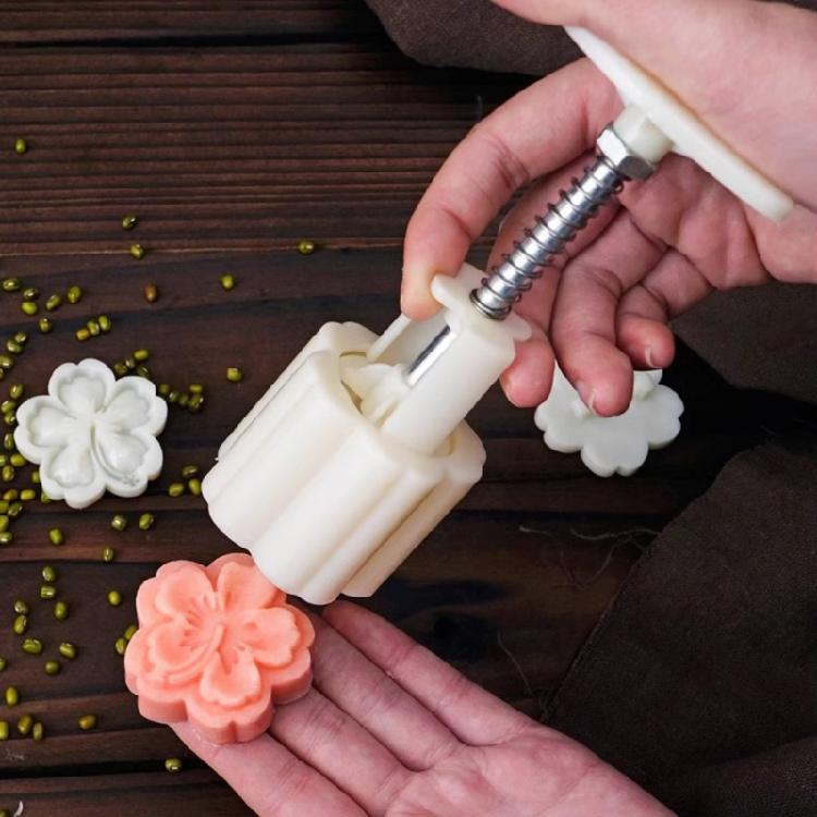 DIY Mooncake Moulds Hibiscus Shaped Baking Accessories Mooncake Tools for Baking