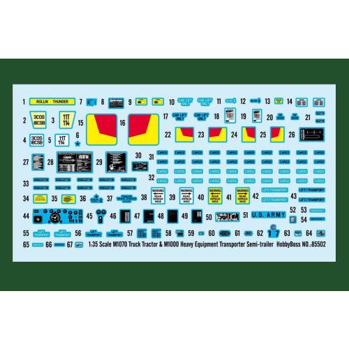 Hobby Boss 1/35 scale US Army M1070/M1000 Heavy Equipment Transporter Plastic Model