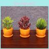 Landscape Resin Tiny Craft With Green Plants For Housewarming And Celebrations