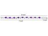 Rare Cabochon Amethyst Tennis Bracelet: 925 Sterling Silver