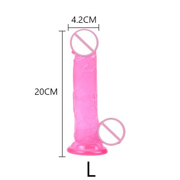 Erotic Soft Jelly Dildo Anální anální zátka Realistický penis Dospělí Produkt Silná přísavka Dick Sexuální hračky pro ženy