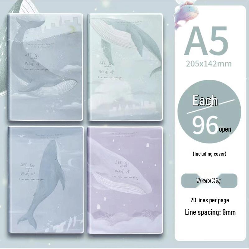 Thickened Plastic Cover Notebook - B5 & A5 Sizes for Girls, Art Students, and College Use