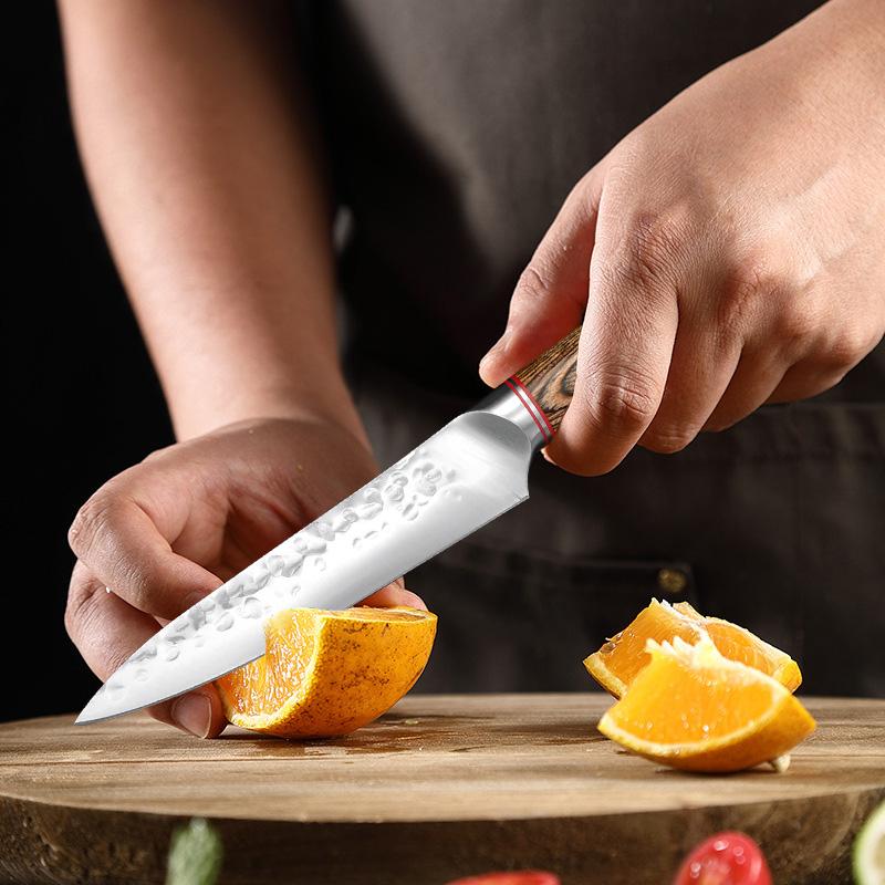 5 Inch Stainless Steel Knife Kitchen Boning Butcher Knife Meat Cleaver Fishing Knife Professional Chef Knife with Sheath