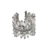 Niche Light Luxury Irregular Micro-Inlaid Circle Zircon Ring Luxury High-End Female Gypsy Star Snowflake Ring