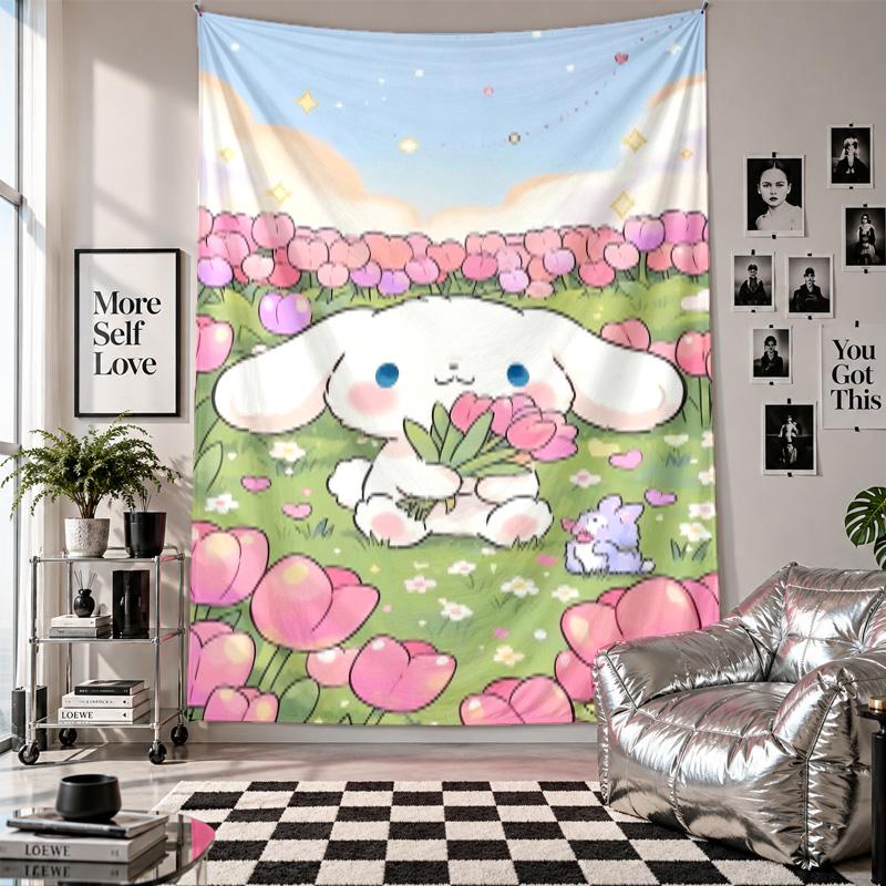 Wall TapestryCinnamoroll Art Hanging Cloth Decorative Background Cover for Room Decoration