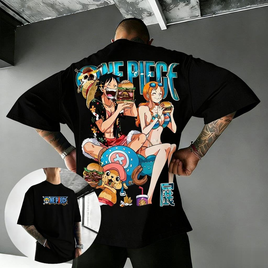 One Piece Anime T Shirt Men Women Luffy Nami Print Cotton Short Sleeve Tee Cartoon Graphic Streetwear Casual Top 2026 Summer Y2k