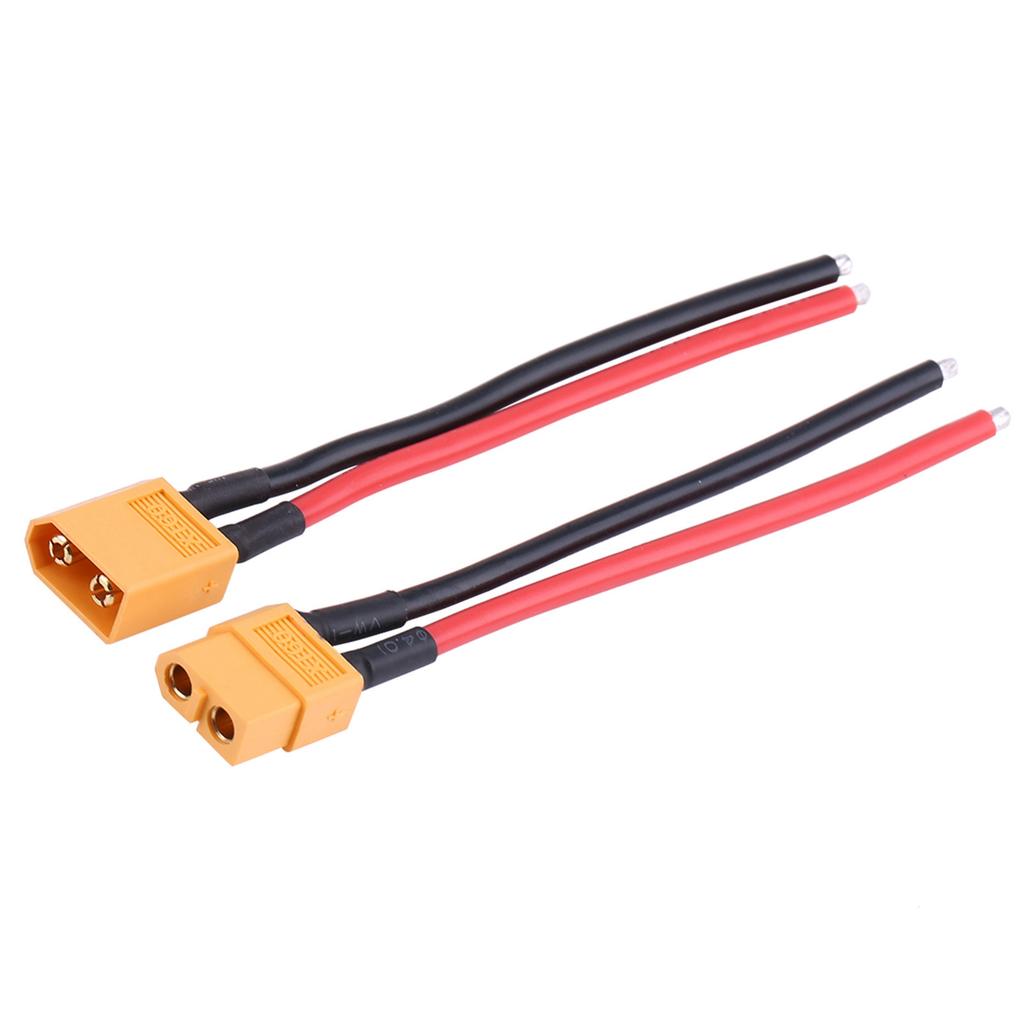 2Pcs Set XT60 Female, Adapter 14AWG Silicone Cable xt 60 connectors Male Connector stecker xt60 kabel Wire RC Accessory