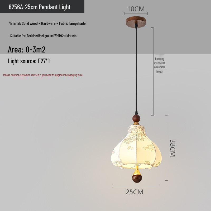 Chinese Retro Bedroom and Hallway Pendant Light